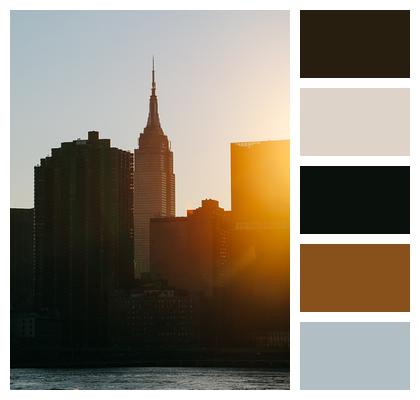 New York Empire State Building Sunlight Image